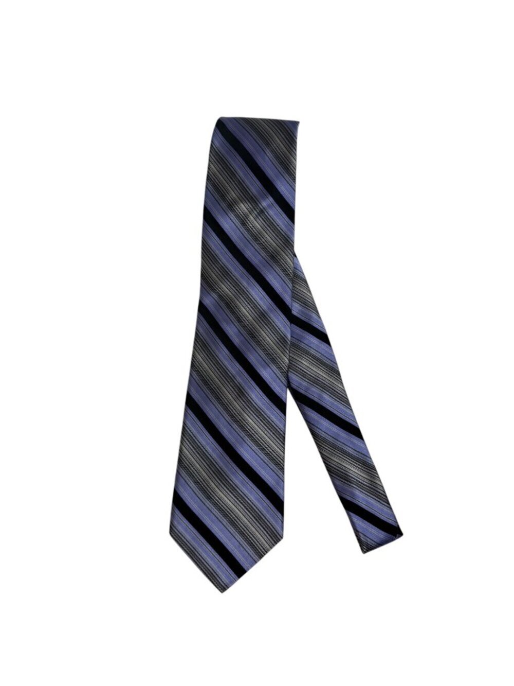 Ted Baker London 100% Silk Striped Men's Neck Tie Lavender Black Grey Business
